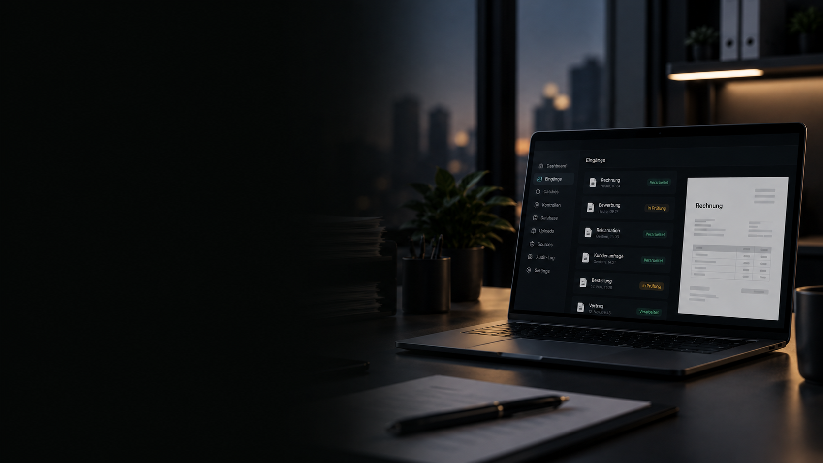 LyveCatch Dashboard mit Statistiken, Catch-Datenbank und Kontrollen